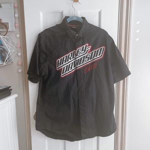 Vintage Harley Davidson Biker Button Up